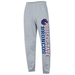 Boise State Banded Bottom Pants - Logo Down Leg by Champion - heathergrey (SKU: 13483999524) Boise State Banded Bottom Pants - Logo Down Leg by Champion - heathergrey
